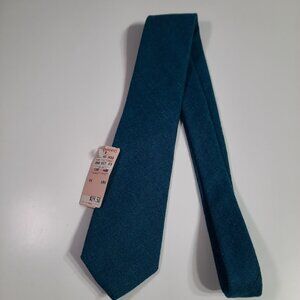 Vintage Rooster Wool Neck Tie Teal Blue New w/ Tags Kaufmann’s Dept Store